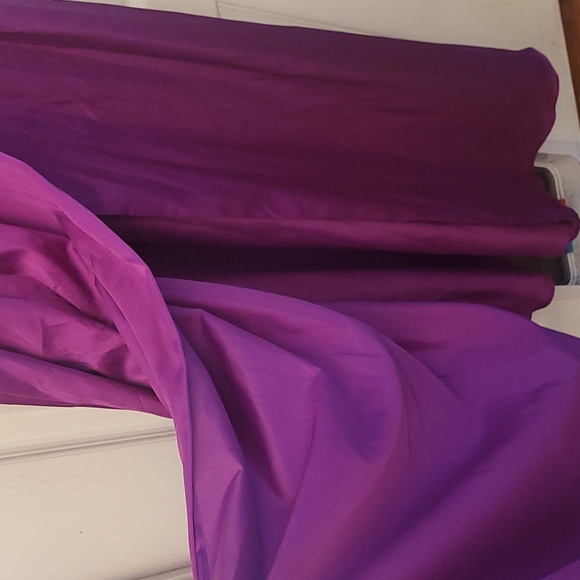 White by Vera Wang Medium Purple One Shoulder Gown with Slit - Picture 6 of 16